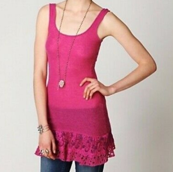 FREE People pink knit dress xs - Picture 1 of 9